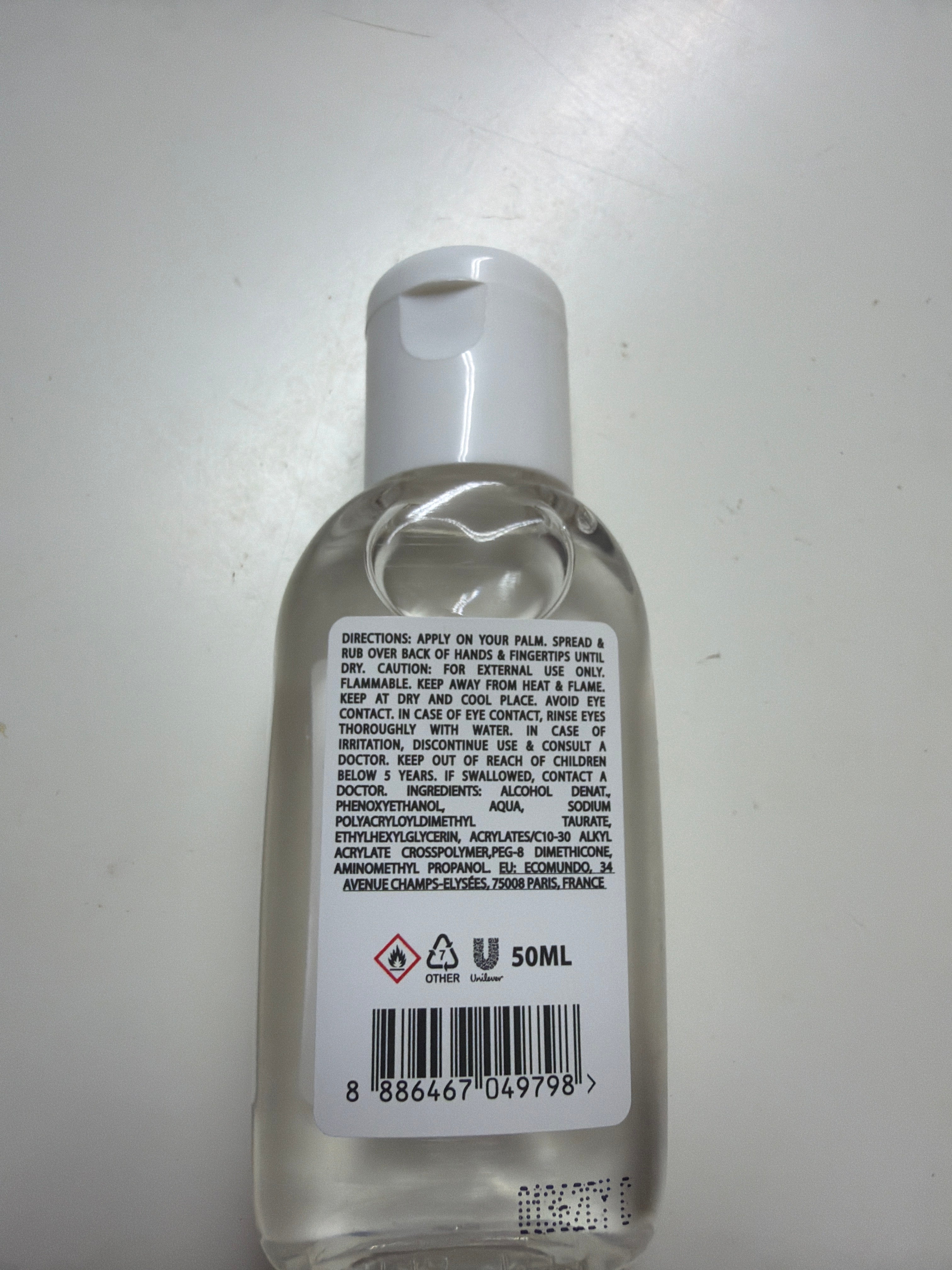 Kleine Fünfzig Milliliter Desinfektions Flasche, perfekt für Reisen und unterwegs